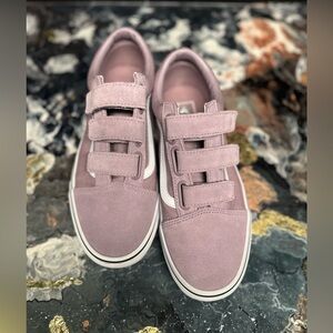 Unisex Old Skool V purple suede women’s 8/mens 6.5 VANS Velcro